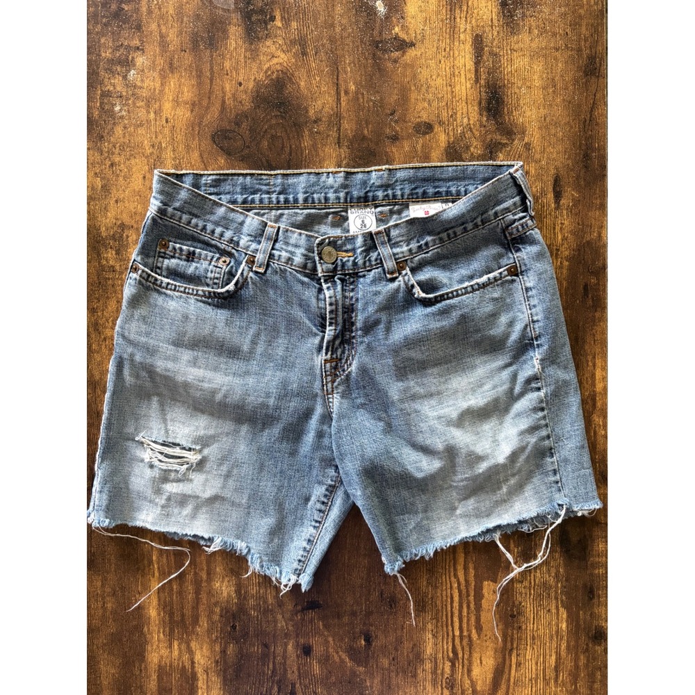 Lucky Brand Dungarees Light Wash Cut Off Denim Shorts Womens Size 6 28